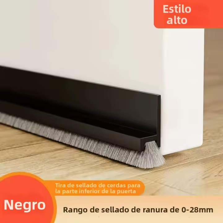 1pc 100CM Almohadilla De Sellado Para Puerta Banda Inferior Autoadhesiva Antipolvo Y Aislante Acústico Material De Goma - 1