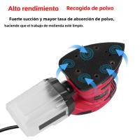 Sándwich Eléctrico Compacto Con Colección De Polvo 13000 OPM 220W 1.6Amp Con 20PCS De Papel De Sándwich Y Caja De Polvo Transparente Para DIY En El Hogar - details 5