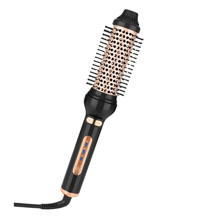 Thermal Brush - Cepillo térmico para el cuidado del cabello (40 mm, iónico, para crear rizos naturales, 4 en 1, con peine antiescaldaduras, 3 niveles de temperatura, para diferentes tipos de cabello) - 1