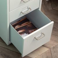 Gabinete de Archivos móvil, Organizador de Archivos con Ruedas para Debajo del Escritorio de 5 cajones, gabinete de Almacenamiento de Metal con Ruedas para el hogar y la Oficina, Blanco - details 7
