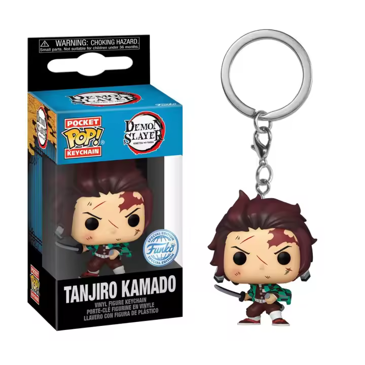 Funko Pocket Pop! Llavero: Demon Slayer - Tanjiro (Demonio de Sangre), 68867 - 1