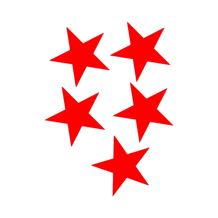 Pegatina Fluorescente Estrella Roja - 1