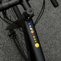 Pegatinas De Bicicleta Solar Sistema Planetario 2 Piezas Resistentes Al Lavado Y a Rasguños Para Tubo Superior E Inferior De La Bicicleta De Montaña - details 1