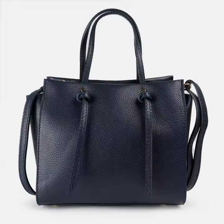 1990s Bolso bandolera mujer de piel con asas de mano - 1