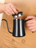 Cafetera Con Tapa Y Termómetro De Acero Inoxidable 304 Escala Clara Mango De Madera Sólida De Alta Calidad Utensilios De Café Hechos a Mano 500ML - details 5
