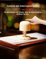 Lámpara De Mesa Creativa En Forma De Hongos Mini Recargable Con Colorido Atardecer Luz Nocturna Para Decoración De Sala De Estar Y Bar De Café - details 6