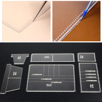 YOMDID 6PCS/SET Plantillas De Acrílico Para Cuero Modelo De Negocios Monedero Largo Herramientas Duraderas Para Fabricación De Monederos - details 0