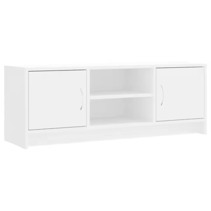 vidaXL Mueble de TV madera de ingeniería blanco 102x30x37,5 cm - 1