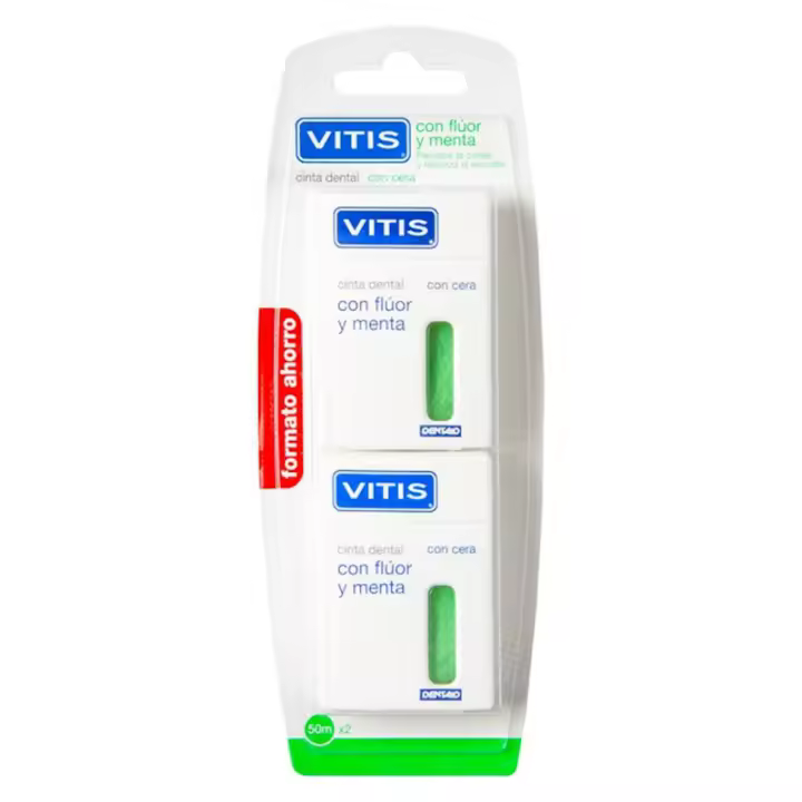 VITIS CINTA DENTAL CON FLUOR Y MENTA 50 M 2 U - 1