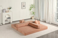 Sinaopus Sofá Cama Plegable de Pana, 2 en 1 Sillón Futon y Colchón, Relleno de Espuma, Sin Montaje, Ahorro de Espacio para Salón, Invitados - details 6