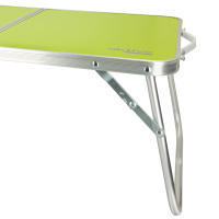 Aktive - Mesa baja plegable camping, color verde, 60x40x25 cm, patas y tablero plegables, máx. 20 kg, aluminio y madera MDF, antideslizante, antivuelco, plegado compacto, mesa portátil, resistente y duradera, cierre de seguridad, asa de hombro y de mano - details 5