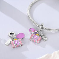 Encantos Originales 925 Platinados Para Mujer Con Zirconia Joyería Moda Para Pulseras Hechas De Cuentas De Moda - details 24