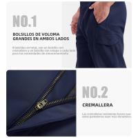 TACVASEN Pantalones De Trabajo De Piel De Ciervo Suave Para Hombre Invierno Impermeables Con Forro De Poliéster Y Spandex Multiple Bolsillos Para Acampar Senderismo Exteriores - details 10