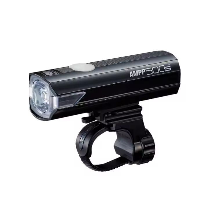CatEye - Faro delantero para bicicleta AMPP 500S (HL-EL085SRC) recargable con 500 lúmenes, tecnología OptiCube™ y resistencia IPX4 para ciclismo urbano y carretera - 1