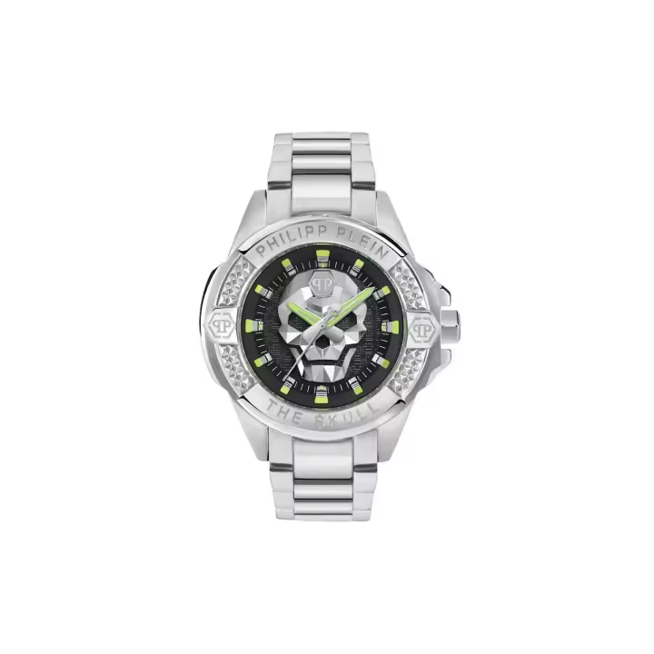 Philipp Plein Reloj de hombre The $kull PWAAA2725 de acero y correa plateada/gris PHILIPP PLEIN - 1