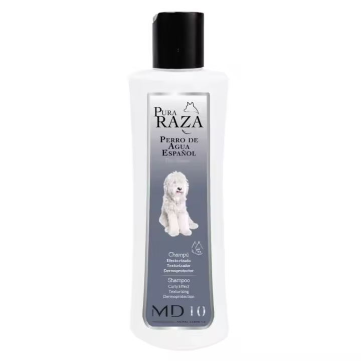 Champú para Perro de Agua Español Pelo Blanco- Realza el Color Blanco - Champú Texturizador de Rizos Hidratante, Vegano y Biodegradable - Fabricado en España - MD-10 COLLECTION - 1