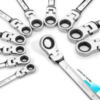 Juego De Llaves De Combinación Con Cabeza Flexible 1Pcs 72 Dientes Cr-V Metralla 6-24mm Para Tornillos Y Bisagras De Hexagonal - details 2