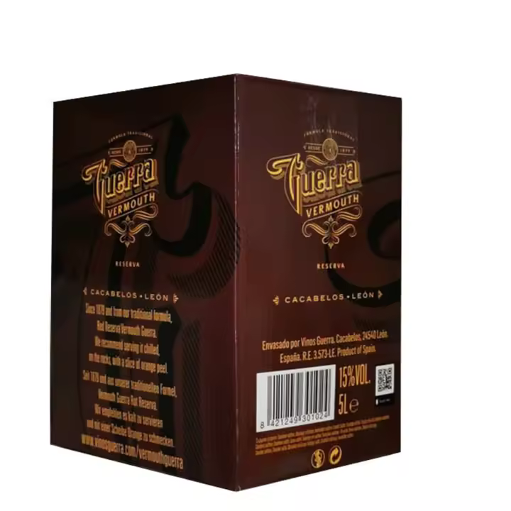 Vinos Guerra Vermouth Rojo Reserva 5L Bag In Box - Aperitivo de Vino con Aromas Torrefactos y Notas Herbáceas - 1