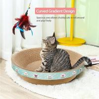 BPS Cama Rascador para Gatos de Cartón Corrugado con Diseño Curvo y Catnip Gratis – Cómoda, Resistente y Antidesgaste (1 Pcs) - details 4