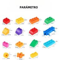Juego De Bloques De Construcción Grandes 140PCS Para Niños Creativo Set De Bloques Coloridos Básicos De Plástico ABS Juguete DIY Para Bebés Navidad - details 12