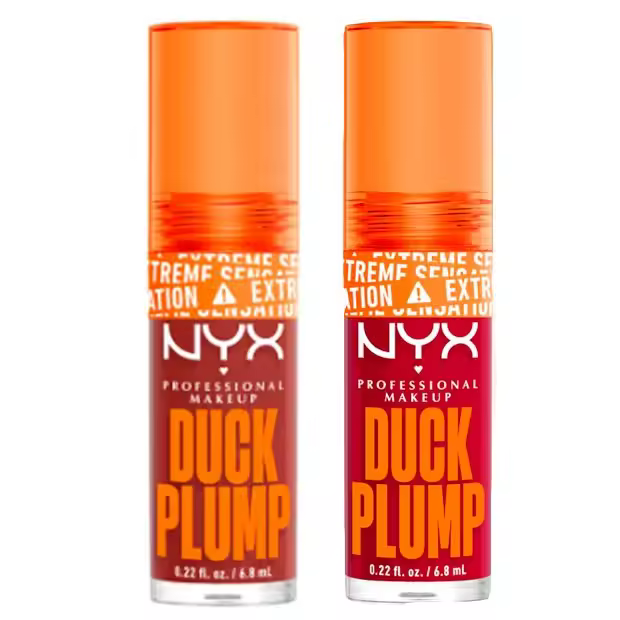 NYX Professional Makeup | Pack Duo Duck Plump, brillo de labios con Efecto Volumen Instantáneo, con Jengibre picante, fórmula vegana. - 1