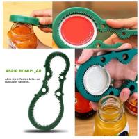 Abrebotellas Eléctrico Blanco Con Borde Suave Multifuncional De Plástico Para Cocina Seguro Y Ecológico Con Funciones De Abrebotellas Y Abrelatas - details 1