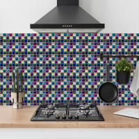 Papel Tapiz De Mosaico Impermeable Autoadhesivo 3D Para Cocina Baño Decoración Del Hogar Adhesivo De Pared PVC Clásico - details 7
