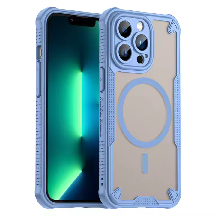 Funda Transparente Antigolpes Para iPhone 13 Magsafe Y iPhone 14 plus pro Max Con Carga Inalámbrica Compatible Con Apple 14 plus - 1