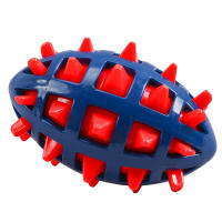 Juguete De Masticar Para Perros Grande Y Mediano Bola De Rugby De Goma Suave Resistente a Mordeduras Y Adecuado Para Juego De Sonidos - details 1