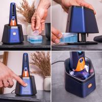 Cecotec Afeitadora Rotativa con Base Autolimpieza PrecisionCare Saphire Pro. 3-5 mins, Incluye Líquido de Autolimpieza, Autonomía 90min, Cuchillas de Titanio, Resistente al Agua IPX7 - details 0