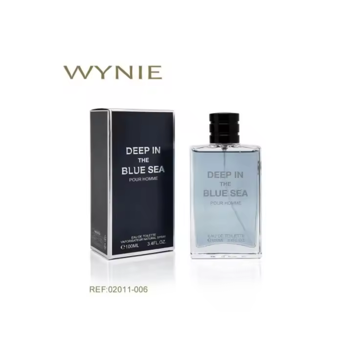 WYNIE PERFUMES PARA HOMBRE PROFUNDAMENTE EN EL MAR AZUL MICHELA VALENTI 100ML AROMAS ELEGANTES OLORES AUTÉNTICOS CALIDAD ORIGINAL DE CONFIANZA IDEAL PARA USO DIARIO, FIESTAS, REGALOS, EVENTOS, ETC. - 1