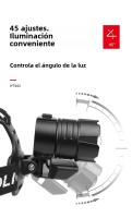 Lámpara Frontal De Pesca Potente Recargable XHP360 1000000LM Luz De Cabeza LED Para Camping Y Senderismo Banco De Energía Incluido Ángulo De Haz 180° Impermeable - details 5