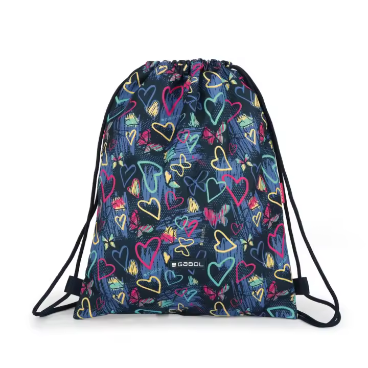 Saco GymSack Gabol Tizas Azul - Bolsa Deportiva Impermeable con Compartimento y Organizadores Internos, 34x44 cm, 15 L - 1