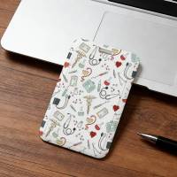 Funda Protectora Para Tarjetas De Acceso Y Comida Moderna Rosa Con Herramientas De Médico Y Enfermera Estilo Clásico Unisex - details 12