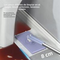 Juego De Mopa Con Toallas De Papel Para Eliminar Polvo Estático No Necesita Lavado De Manos Mopa Retráctil Rotativa Automática De Aluminio Largo - details 10