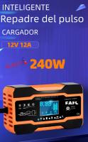 Cargador Inteligente Rápido De Batería 12V 24V 12A 10A Para Baterías De Coche 7 Etapas De Carga Pulso Reparación Para AGM GEL WET Ácido Plomo - details 0