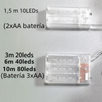 Cadena De Luces LED De Batería Para Exteriores Guirnalda De Bolitas De Navidad Decoración De Fiesta Hogar Boda Jardín - details 1