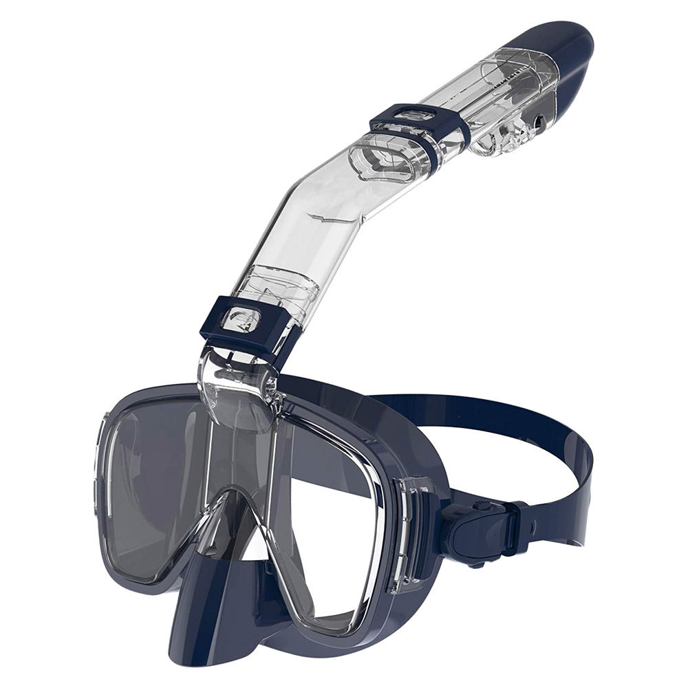 Máscara De Natación Plegable Antivaho Con Sistema Top Seco Completo Para Natación Libre Equipamiento Profesional De Snorkel Para Adultos Y Niños