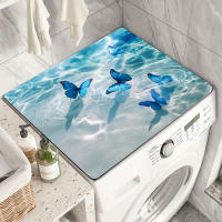 Cubierta De Lavadora Simple Absorbedora De Agua Secado Rápido Y Fácil De Limpieza Para Decoración Del Hogar Material Poliéster 100% Moderno - details 0