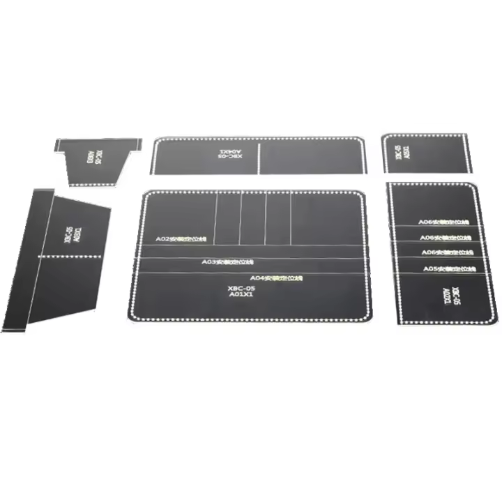 YOMDID 6PCS/SET Plantillas De Acrílico Para Cuero Modelo De Negocios Monedero Largo Herramientas Duraderas Para Fabricación De Monederos - 1