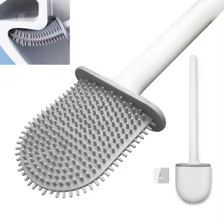 Vicyol S&D Escobilla WC Silicona con Púas, Secado Rápido y Montaje Sencillo - 1