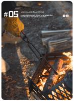 Pinzas De Carbón Para Acampar Al Aire Libre ShineTrip Resistente Al Calor Con Cubierta De Cuero Portátil Para Pícnic Herramienta Multiusos De Acero - details 6