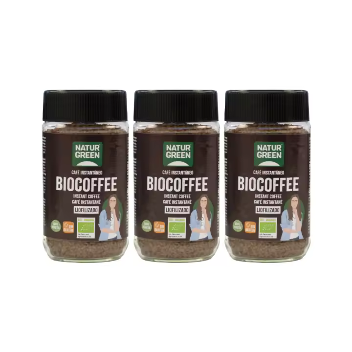Pack 3x Café Instantáneo Ecológico 100g NaturGreen - 1