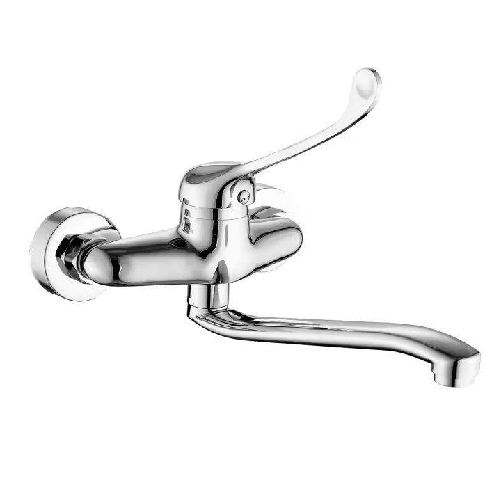DP GRIFERÍA Grifo Monomando Fregadero Pared Kapuas - Maneta Médica Higiénica - 1