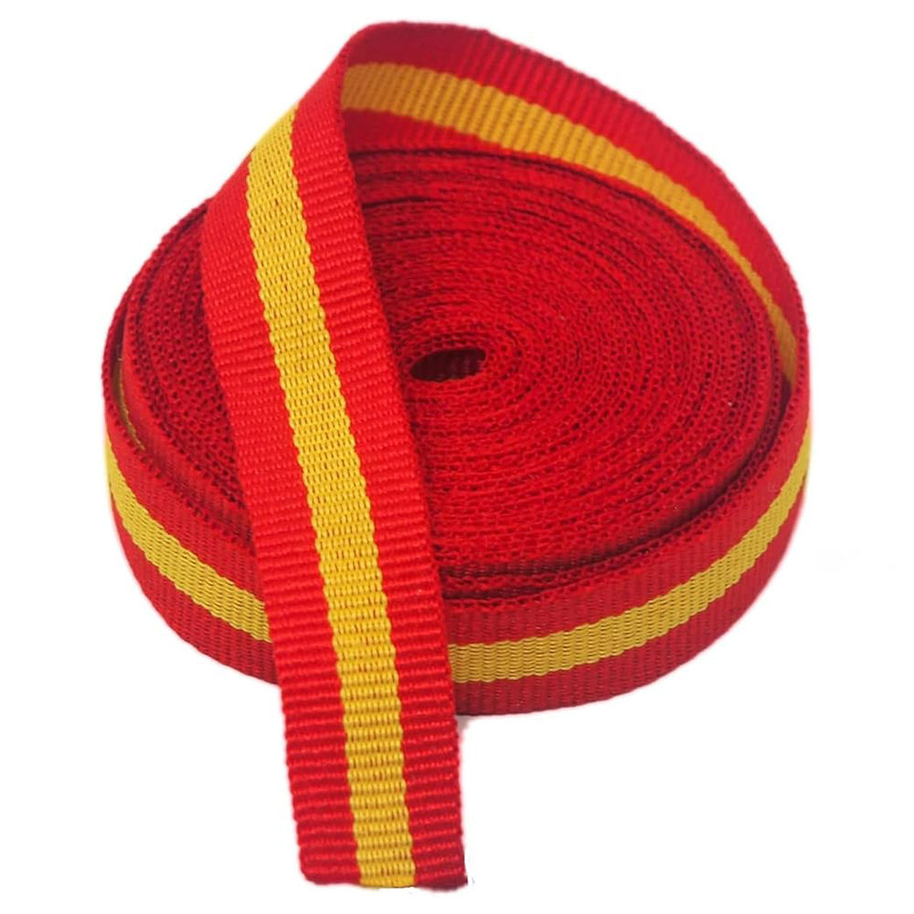 Cinta roja y amarilla bandera España | Polipropileno 25mm. | Longitud a elegir | Suministros Castro