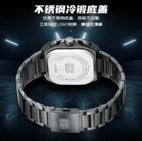 Reloj De Pulsera De Cuarzo MINI FOCUS Para Hombre Con Caja Cuadrada Y Correa De Acero Luminoso Función Multiusos Resistente Al Agua Y Al Shock - details 14