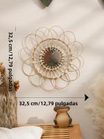 Espejo De Pared Hecho a Mano Con Diseño De Girasol Decoración Artística Para Dormitorio Y Sala De Estar Regalo Aesthetic - details 1