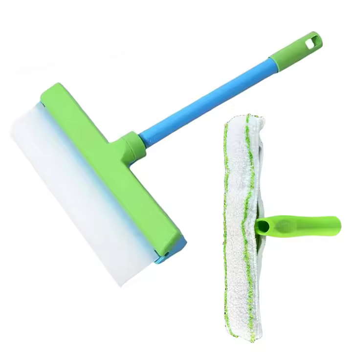 Kit De Limpieza De Ventanas Reutilizable Multifuncional Escáner Resistente Al Desgaste Microfibra Mopa Para Ducha Espejo Puerta Coche - 1