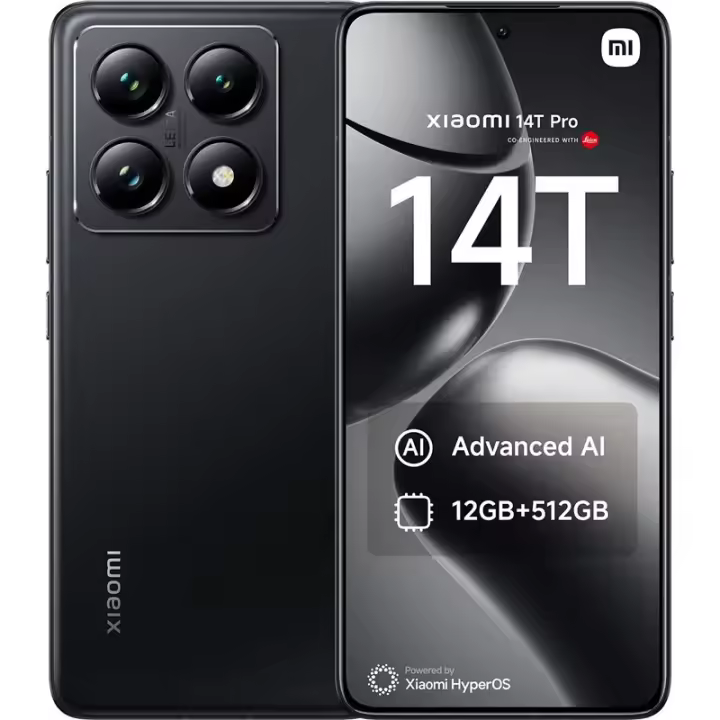 Xiaomi 14T Pro 5G, 12GB 512GB, Smartphone con pantalla AI 6.67, Dual Sim, Negro Titanio - 1