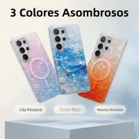 Funda Magnética De Carga Inalámbrica Gradient Dreamy Ocean Shell Para Samsung Galaxy S26 S25 S24 FE Ultra plus Cubierta Transparente Antisuciedad Anti-Rasguños - details 1